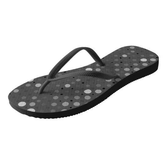 Polka Dot 01.Gray DGrey BG Teenslippers (Schuin)