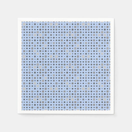 Polka Dot 01.Gray Lblue BG Servet (Voorkant)