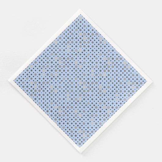 Polka Dot 01.Gray Lblue BG Servet (Hoek)