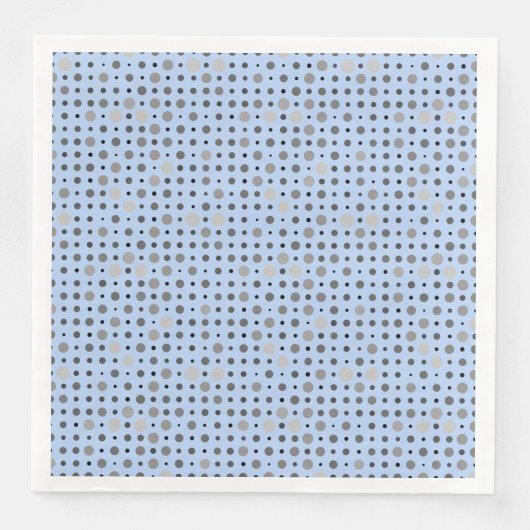 Polka Dot 01.Gray Lblue BG Servet (Voorkant)