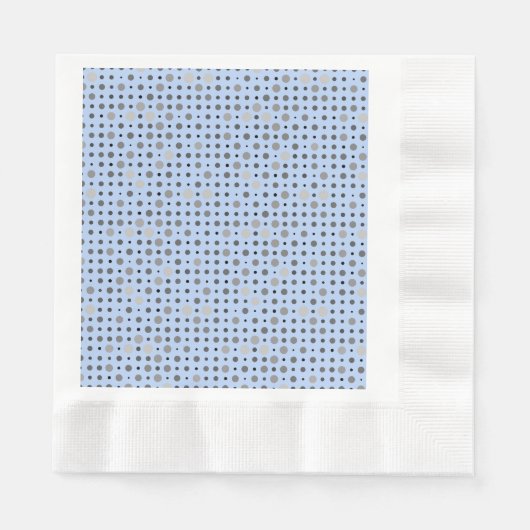 Polka Dot 01.Gray Lblue BG Servet (Voorkant)
