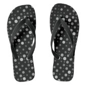Polka Dot 01.Grey Black BG Teenslippers (Voetbed)