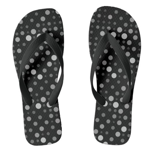 Polka Dot 01.Grey Black BG Teenslippers (Voetbed)