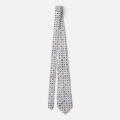 Polka Dot 01.Grey OffWhite BG Stropdas (Achterkant)