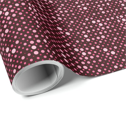 Polka Dot 01.Roze DGrey BG Cadeaupapier (Rol Hoek)