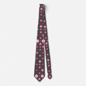 Polka Dot 01.Roze DGrey BG Stropdas (Voorkant)