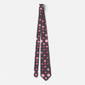 Polka Dot 01.Roze DGrey BG Stropdas (Achterkant)