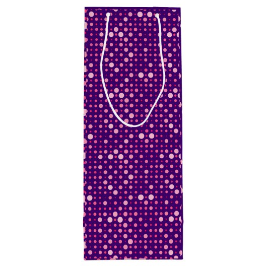 Polka Dot 01.Roze DPurple BG Wijn Cadeautas (Achterkant)