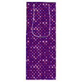 Polka Dot 01.Roze DPurple BG Wijn Cadeautas (Voorkant)