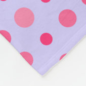 Polka Dot 01.Roze LPurple BG Fleece Deken (Hoek)
