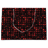 Polka Dot 01A.Red Black BG Groot Cadeauzakje (Voorkant)