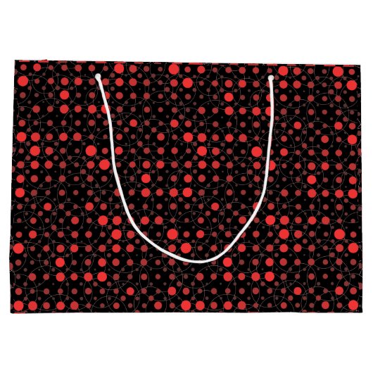 Polka Dot 01A.Red Black BG Groot Cadeauzakje (Achterkant)
