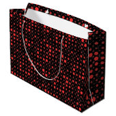 Polka Dot 01A.Red Black BG Groot Cadeauzakje (Achterkant Gekanteld)