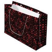 Polka Dot 01A.Red Black BG Groot Cadeauzakje (Voorkant Gekanteld)