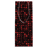 Polka Dot 01A.Red Black BG Wijn Cadeautas (Achterkant)