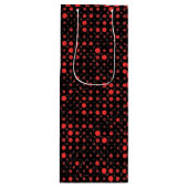 Polka Dot 01A.Red Black BG Wijn Cadeautas (Voorkant)