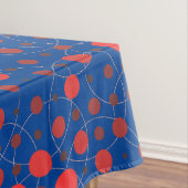 Polka Dot 01A.Red Dblue BG Tafelkleed (Voorbeeld)