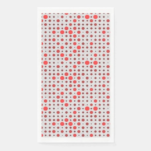 Polka Dot 01A.Red offwhite BG Servet (Voorkant)