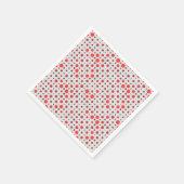 Polka Dot 01A.Red offwhite BG Servet (Hoek)