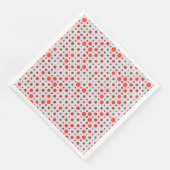 Polka Dot 01A.Red offwhite BG Servet (Hoek)