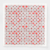 Polka Dot 01A.Red offwhite BG Servet (Voorkant)