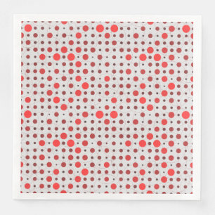 Polka Dot 01A.Red offwhite BG Servet