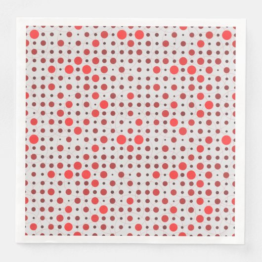 Polka Dot 01A.Red offwhite BG Servet (Voorkant)