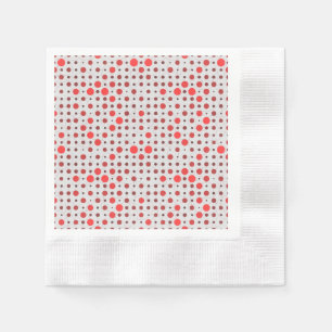 Polka Dot 01A.Red offwhite BG Servet