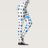 Polka Dot 01x.Blue schaduw Leggings (Rechts)