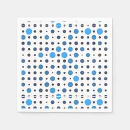 Polka Dot 01x.Blue schaduw Servet