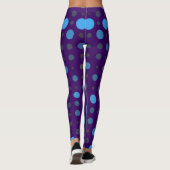 Polka Dot 01X.Blue Shade D Paarse BG Leggings (Achterkant)
