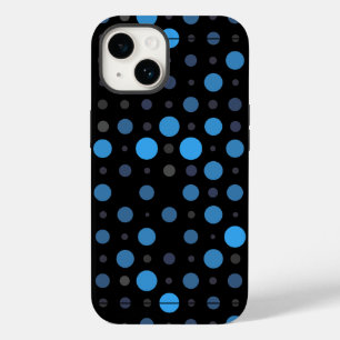 Polka Dot 01X.Blue Shade Zwart BG Case-Mate iPhone 14 Hoesje
