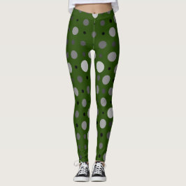 Polka Dot 01X.Grey Schaduw D Groen BG Leggings