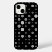 Polka Dot 01X.Grey Schaduw Zwart BG Case-Mate iPhone Case (Achterkant)