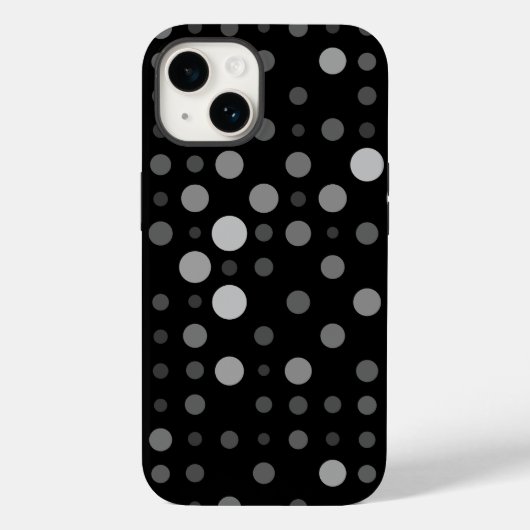 Polka Dot 01X.Grey Schaduw Zwart BG Case-Mate iPhone Case (Achterkant)