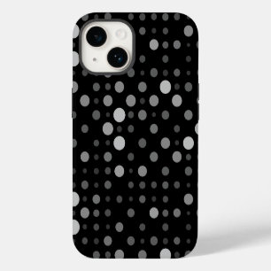 Polka Dot 01X.Grey Schaduw Zwart BG iPhone 14 Hoesje