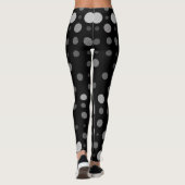 Polka Dot 01X.Grey Schaduw Zwart BG Leggings (Achterkant)