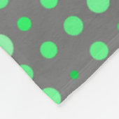 Polka Dot 02.Green. Grijs BG Fleece Deken (Hoek)