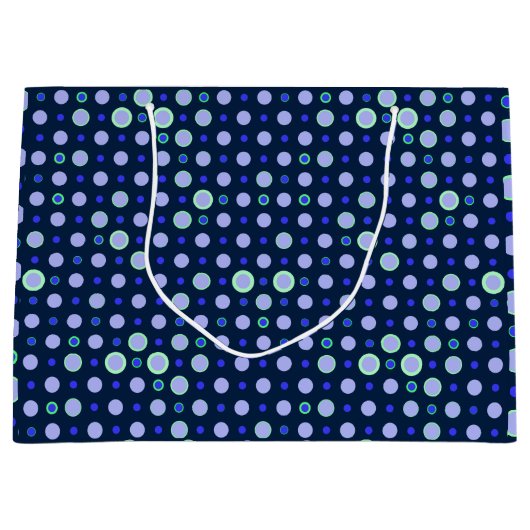 Polka Dot 03.Blue.Green DBlue BG Groot Cadeauzakje (Voorkant)