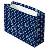 Polka Dot 03.Blue.Green DBlue BG Groot Cadeauzakje (Achterkant Gekanteld)