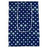 Polka Dot 03.Blue.Green DBlue BG Medium Cadeauzakje (Achterkant)