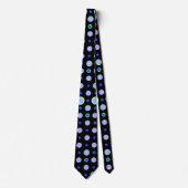 Polka Dot 03.Blue.Green Paars BG Stropdas (Voorkant)