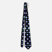 Polka Dot 03.Blue.Green Paars BG Stropdas (Achterkant)