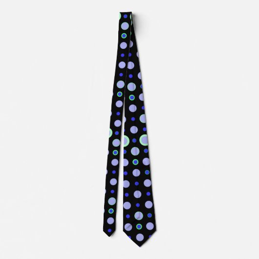 Polka Dot 03.Blue.Green Paars BG Stropdas (Achterkant)