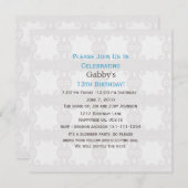 Polka Dot: 13e verjaardag Uitnodigingen (Voorkant / Achterkant)