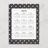 Polka Dot 2014 Kalender Briefkaart (Voorkant)