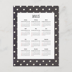 Polka Dot 2015 Calendar Briefkaart
