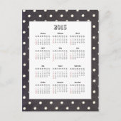 Polka Dot 2015 Calendar Briefkaart (Voorkant)