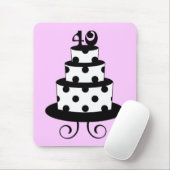 Polka Dot 40th Birthday Jubileum Cake Muismat (Met muis)