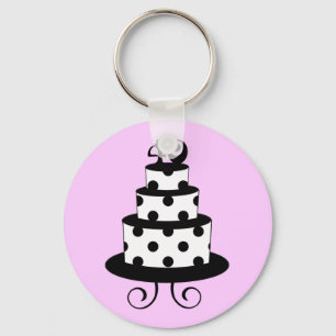 Polka Dot 40th Birthday Jubileum Cake Sleutelhanger